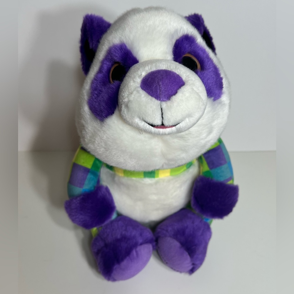 Purple and White Stuffed Panda Toy Legoland